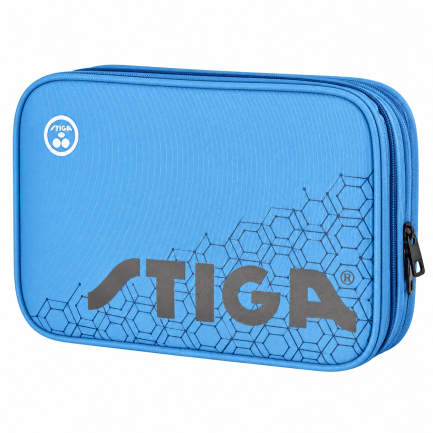 Stiga Hexagon Double Wallet - Blue with Plastic Insert